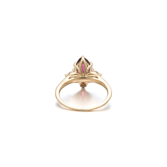 Garnet Tulip Ring