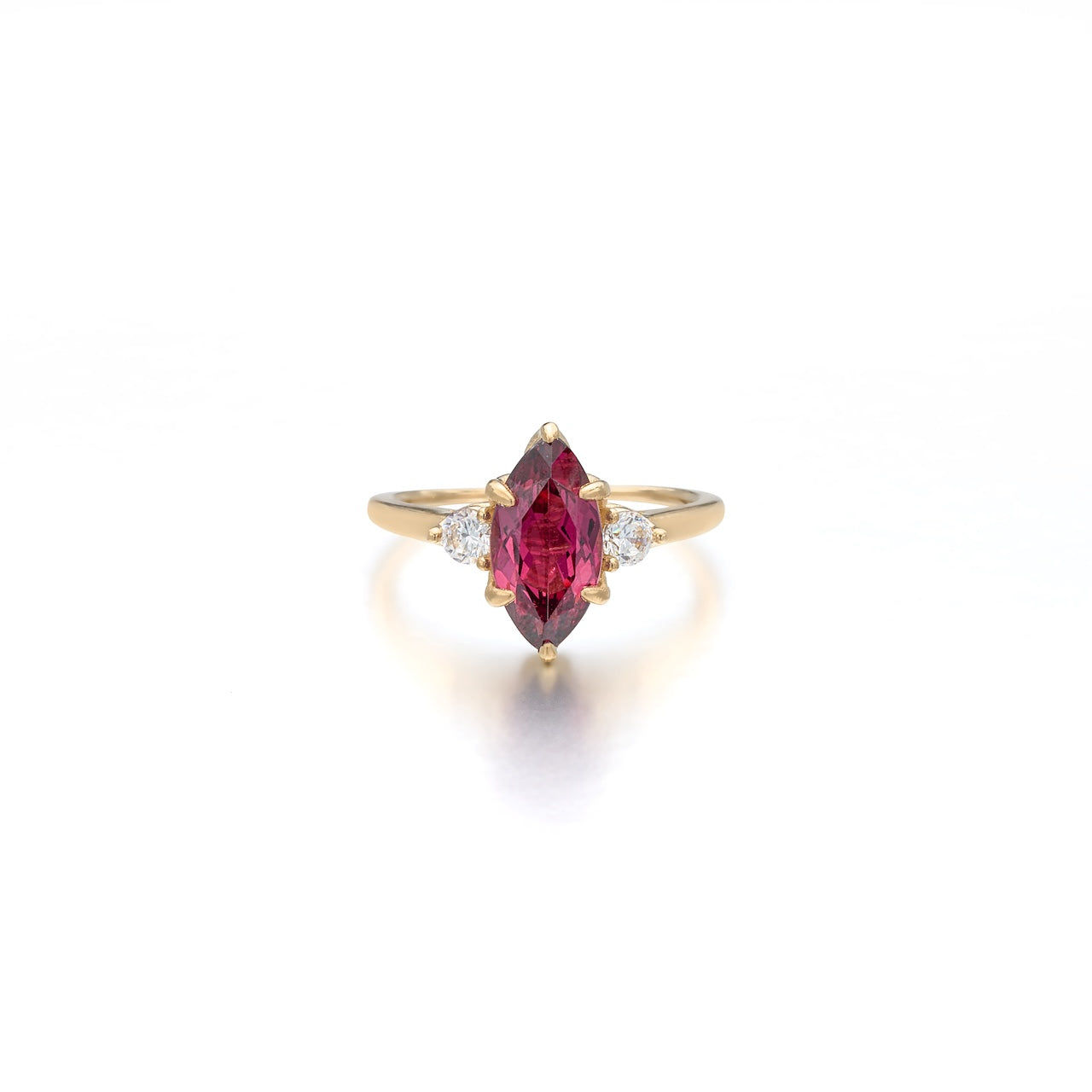Garnet Tulip Ring